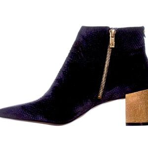 Calvin Klein Narla Velvet Ankle Boots